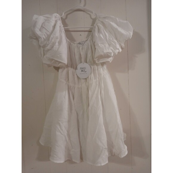 Princess Polly Dresses & Skirts - Princess Polly Halton Mini Dress White Size 8 Cottage Feminine Ruffles Puffy
